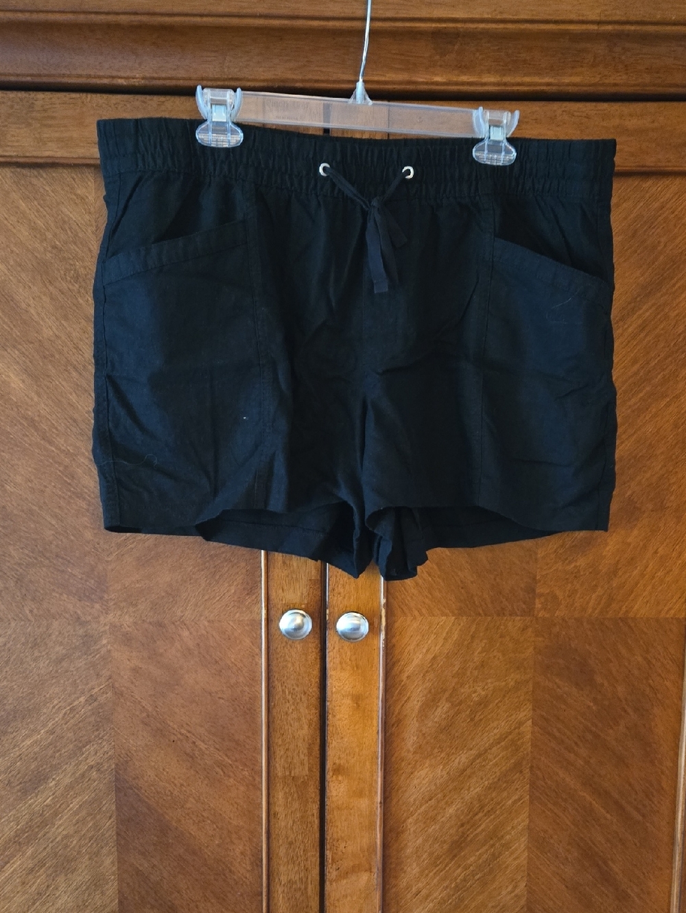 GAP Black Women's  Linen Cargo Shorts